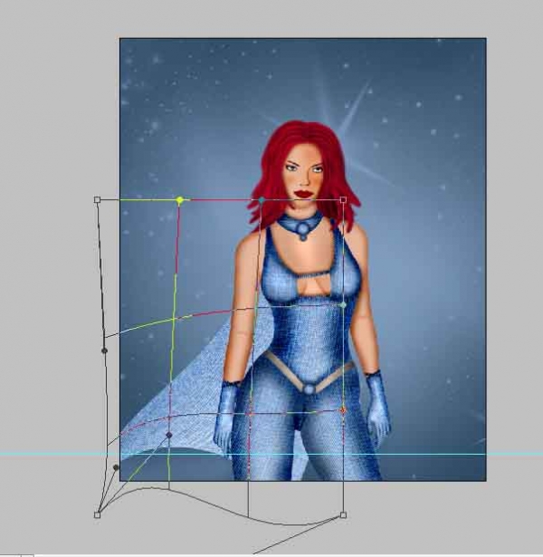 Creation of Princess of blue jeans: Step 20